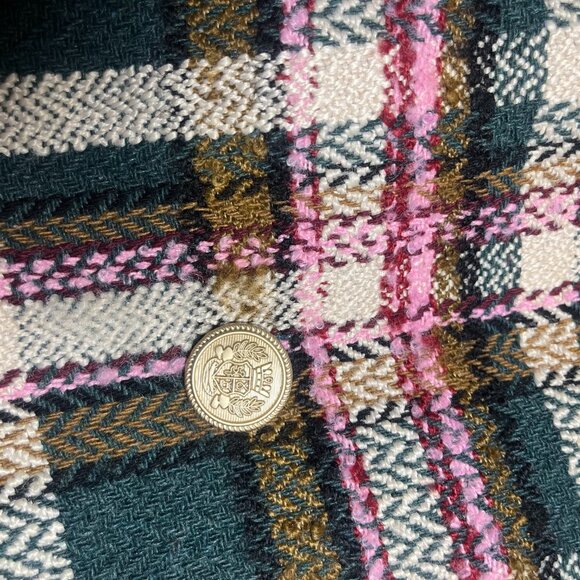 Women Wool Plaid Mini Skirt High Waisted Pencil Skirts Short Tight Bodycon Skirt - Picture 4 of 8